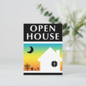 Open huis / Housewarming : pop vormen Briefkaart (Staand voorkant)