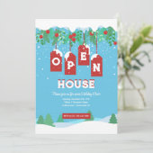 Open Huis in de Winter Kaart (Staand voorkant)