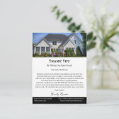 Open Huis in Onroerend Goed Bedankt Briefkaart (Staand voorkant)