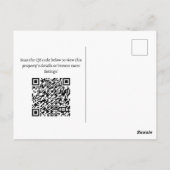 Open Huis in Onroerend Goed Bedankt Briefkaart (Achterkant)