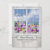 OPEN HUIS, INVITATIE, Rustisch venster/Vloeibare d Kaart (Voorkant)