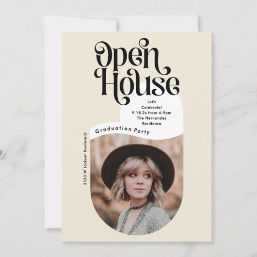 OPEN HUIS | Klasse van het 2025 HIGH SCHOOL AFSTUD Kaart (Voorkant)