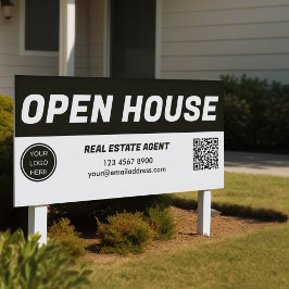 Open Huis L Zwart & Wit Vastgoed Spandoek