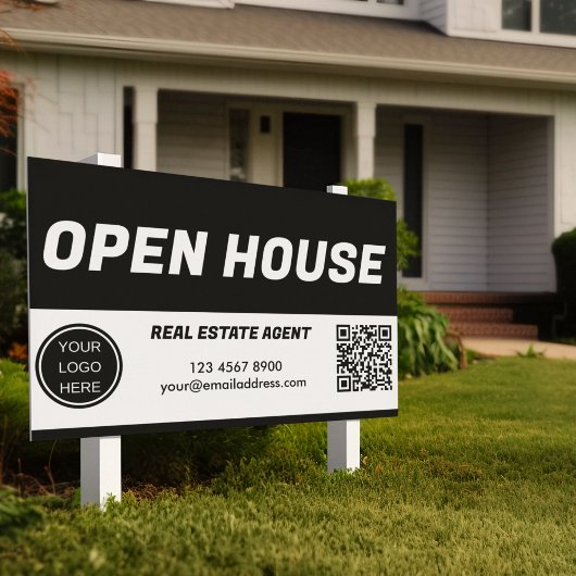 Open Huis L Zwart & Wit Vastgoed Spandoek