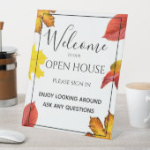 Open Huis Makelaarsbord, Makelaars herfst Reclamebord Met Voetstuk (Insitu)