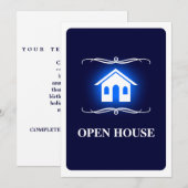 open huis mededeling kaart (Voorkant / Achterkant)