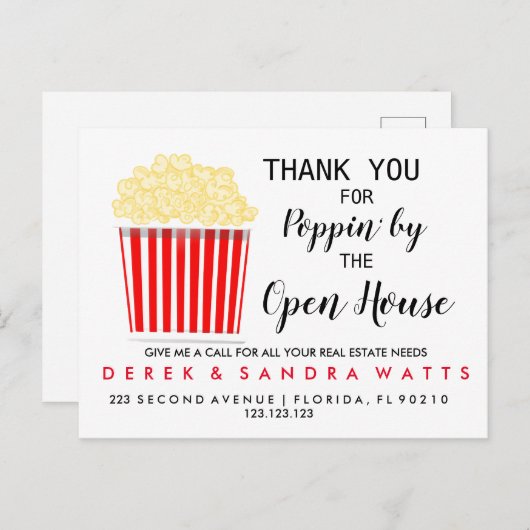 open huis mededeling Pos vastgoed Briefkaart (Voorkant / Achterkant)