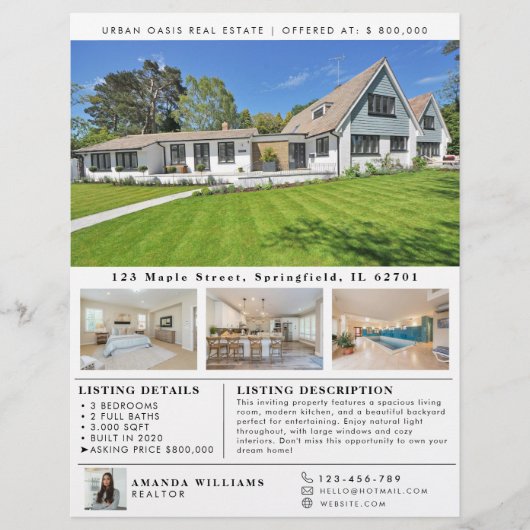 Open huis modern eigendom flyer (Voorkant)