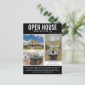 Open huis moderne onroerend goed bedrijf notering briefkaart (Staand voorkant)