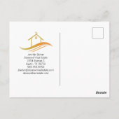 Open huis moderne onroerend goed bedrijf notering briefkaart (Achterkant)