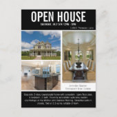 Open huis moderne onroerend goed bedrijf notering briefkaart (Voorkant)