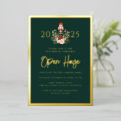 Open Huis Notenkraker Script Kerstfeest Folie Uitnodiging (Staand Voorkant)
