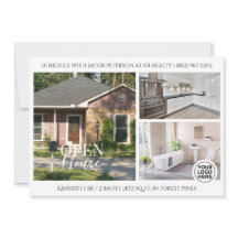 open huis | Onroerend goed Flyer uitnodiging