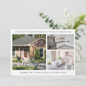 open huis | Onroerend goed Flyer uitnodiging (Staand voorkant)