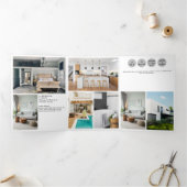 Open huis onroerend goed net vermeld foto's brochu drieluik uitnodiging (Binnen)