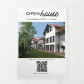 Open huis onroerend goed net vermeld foto's brochu drieluik uitnodiging (Cover)