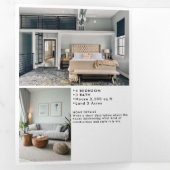 Open huis onroerend goed net vermeld foto's brochu drieluik uitnodiging (Binnenzijde eerst)