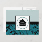 open huis : professionele klever briefkaart (Voorkant / Achterkant)