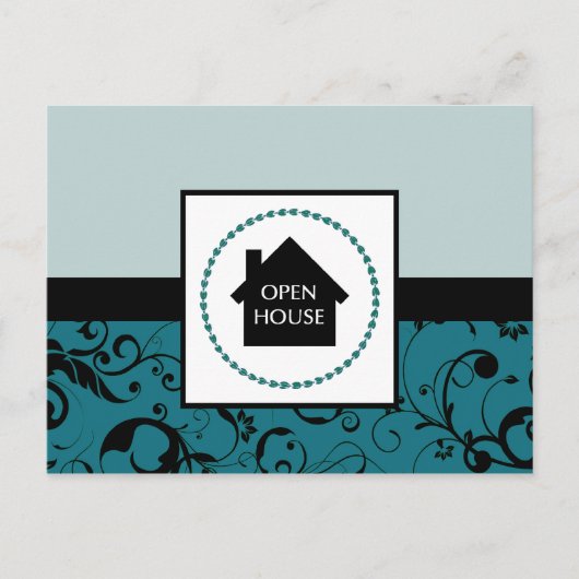 open huis : professionele klever briefkaart (Voorkant)