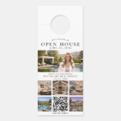 Open Huis QR-code foto onroerend goed Deurhanger (Voorkant)