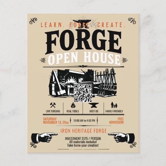 Open Huis Smederij Flyer (Voorkant)