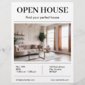 Open Huis te koop Makelaar Realtor Marketing Flyer (Voorkant)