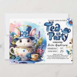 Open Huis Tea Party: Een Jongens Baby shower Kaart