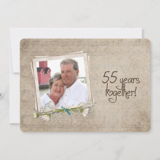 Open huis ter gelegenheid van 55-jarig huwelijksju kaart (Voorkant)