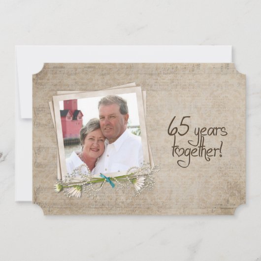 Open huis ter gelegenheid van 65-jarig huwelijksju kaart (Voorkant)