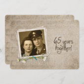 Open huis ter gelegenheid van 65-jarig huwelijksju kaart (Voorkant / Achterkant)