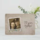 Open huis ter gelegenheid van 70-jarig huwelijksju kaart (Staand voorkant)