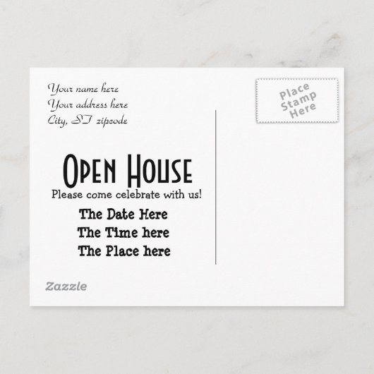 Open huis uitnodiging (Achterkant)