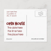 Open huis uitnodiging - afbrokkelende muur. (Achterkant)