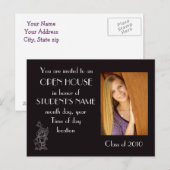 open huis uitnodiging briefkaart (Voorkant / Achterkant)