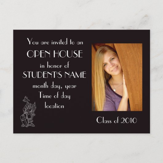 open huis uitnodiging briefkaart (Voorkant)