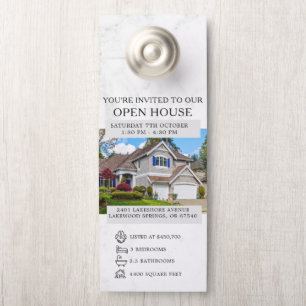 Open Huis Uitnodiging Vastgoed Farming Deur Hanger