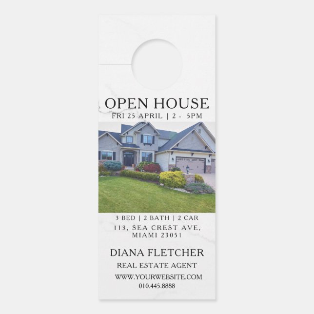 Open Huis Uitnodiging Vastgoed Farming Deur Hanger (Voorkant)