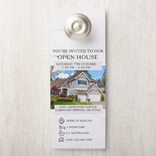 Open Huis Uitnodiging Vastgoed Farming Deur Hanger