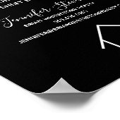 Open Huis Vastgoed Bedrijf Custom Zwart Poster (Hoek)