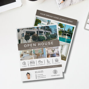 Open Huis Vastgoed Makelaar Flyer