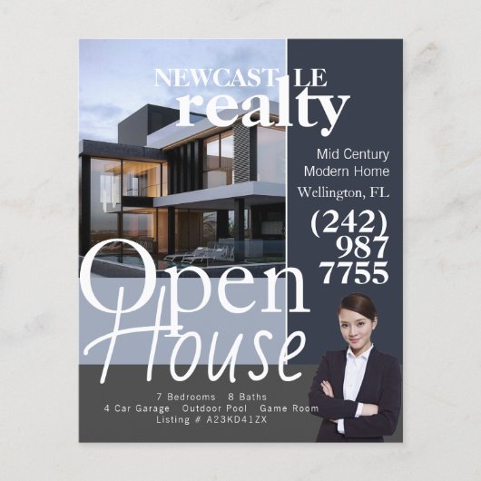 Open Huis Vastgoed Makelaar Flyer (Voorkant)