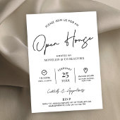 Open Huis Vastgoed Minimalist Zwart & Wit Kaart