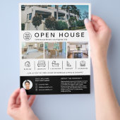 Open Huis Vastgoedmakelaar Custom Logo Flyer (Hand)
