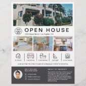 Open Huis Vastgoedmakelaar Custom Logo Flyer (Voorkant)