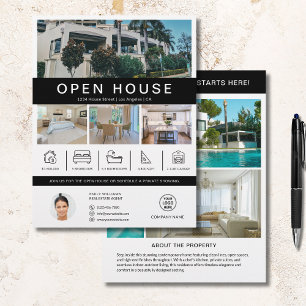 Open Huis Vastgoedmakelaar Custom Logo Flyer