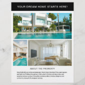 Open Huis Vastgoedmakelaar Custom Logo Flyer (Achterkant)