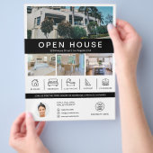 Open Huis Vastgoedmakelaar Custom Logo Flyer (Hand)