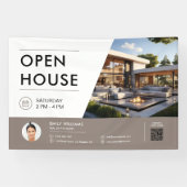 Open Huis Vastgoedmakelaar Realtor Spandoek (Horizontaal)