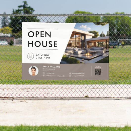 Open Huis Vastgoedmakelaar Realtor Spandoek (Insitu)