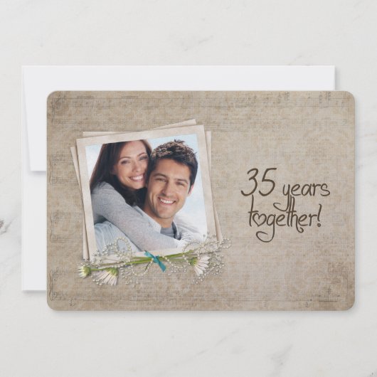 Open huis voor 35-jarig huwelijksjubileum kaart (Voorkant)